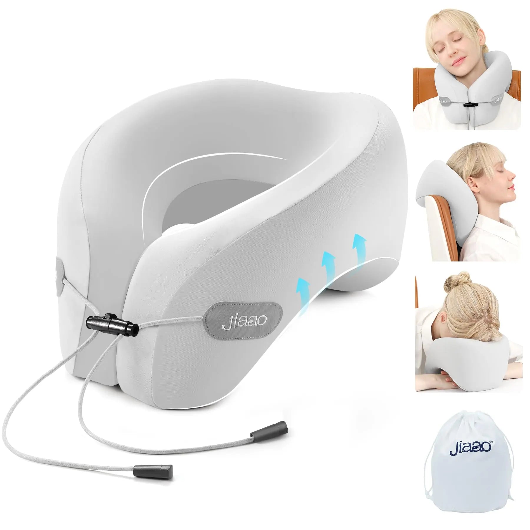 Travel Neck Pillow with Eye Mask and Ear Plugs!