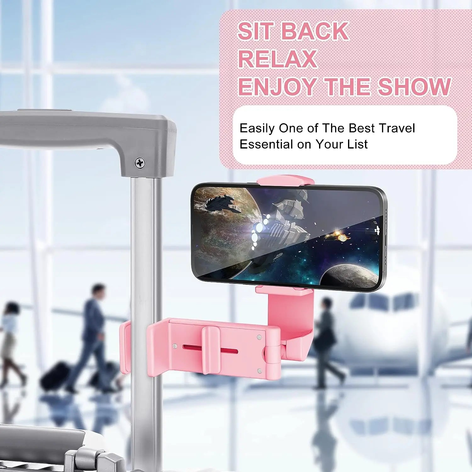 Perilogics Travel Airplane Phone Holder. in Flight Airplane Hands Free Phone Mount. Compact Lightweight Travel Essential. Perfect Practical Gift for Every Travelers.