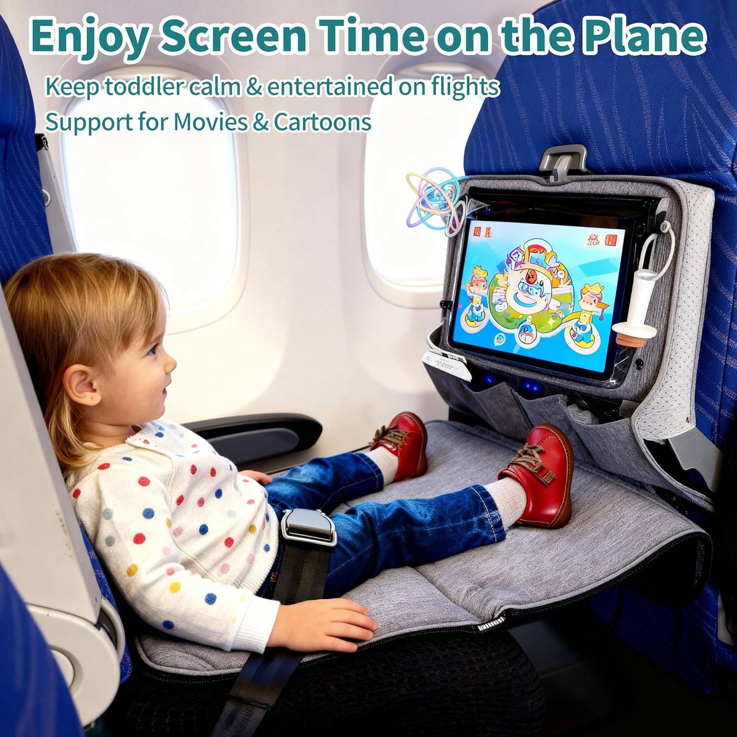 Airplane Bed for Toddler with Tray Cover Can Turn into Bag