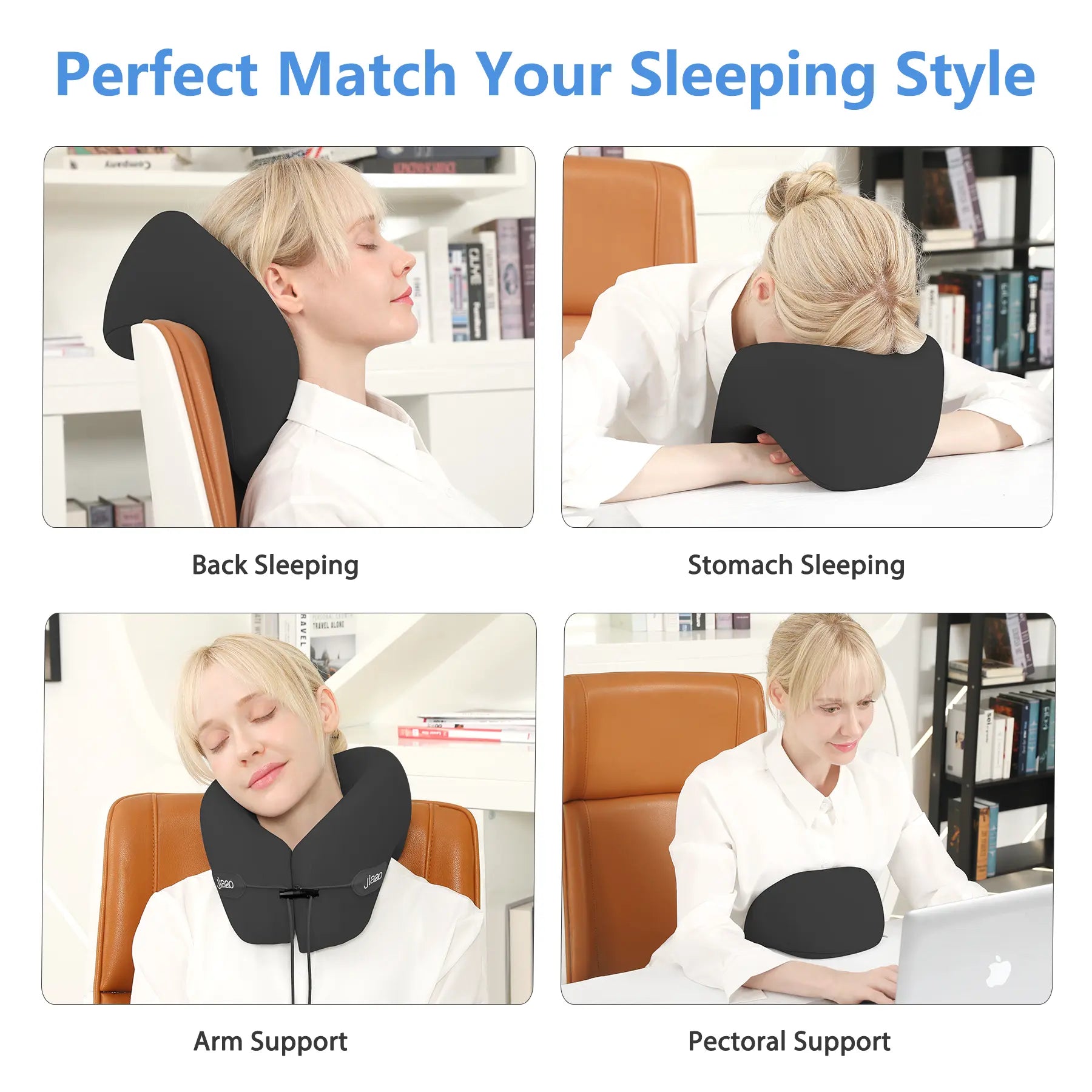 Travel Neck Pillow with Eye Mask and Ear Plugs!