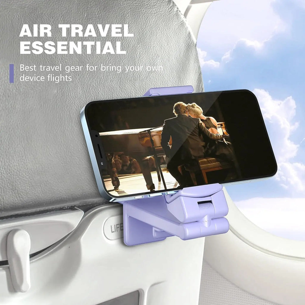 Perilogics Travel Airplane Phone Holder. in Flight Airplane Hands Free Phone Mount. Compact Lightweight Travel Essential. Perfect Practical Gift for Every Travelers.