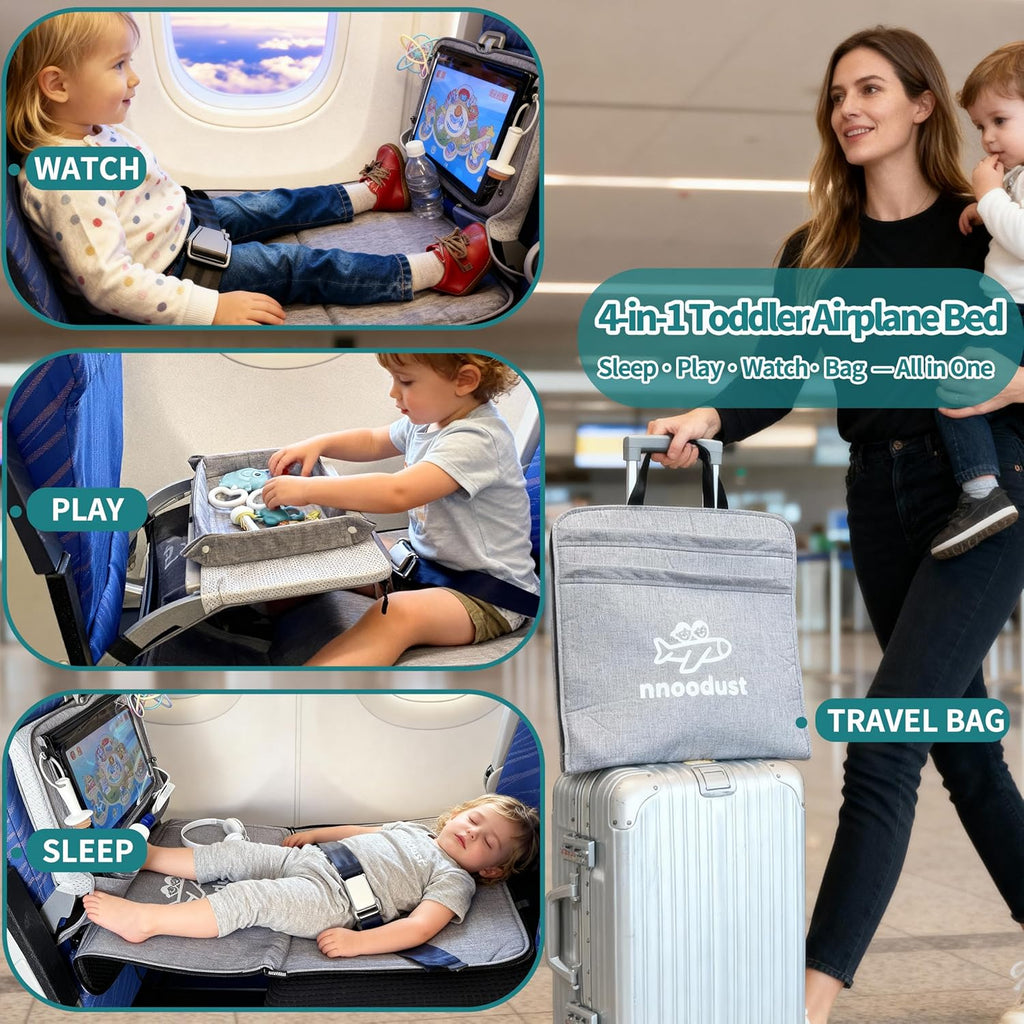 Airplane Bed for Toddler with Tray Cover Can Turn into Bag