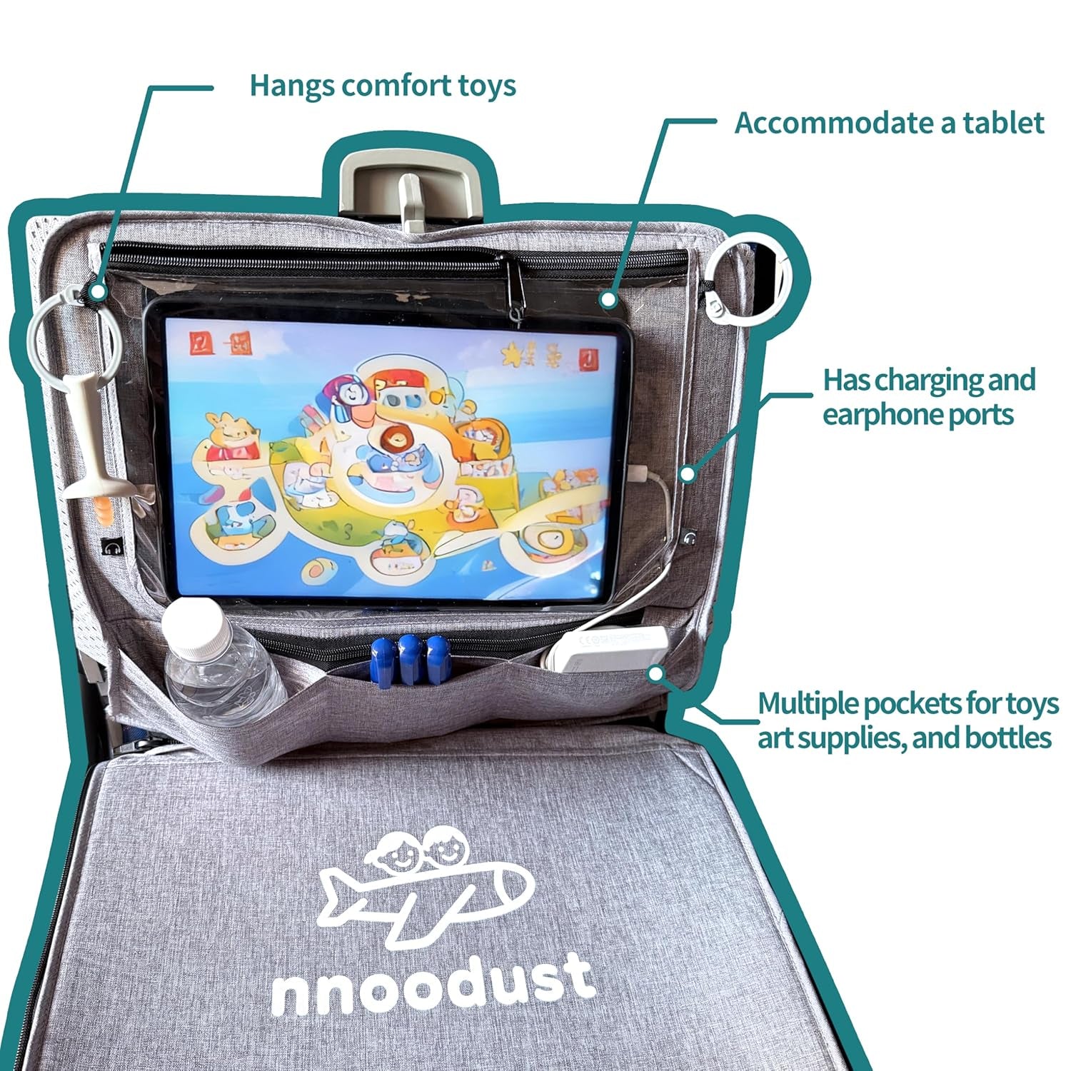Airplane Bed for Toddler with Tray Cover Can Turn into Bag